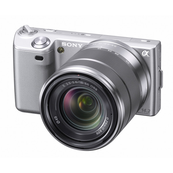 Sony NEX-5KS Systemkamera (14 Megapixel, 7,5 cm (3 Zoll Display), Live View, Full HD Videoaufnahme) Kit silber inkl. 18-55mm Objektiv-36