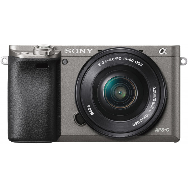 Sony Alpha 6000 Systemkamera (24 Megapixel, 7,6 cm (3") LCD-Display, Exmor APS-C Sensor, Full-HD, High Speed Hybrid AF) inkl. SEL-P1650 Objektiv graphit-grau-318