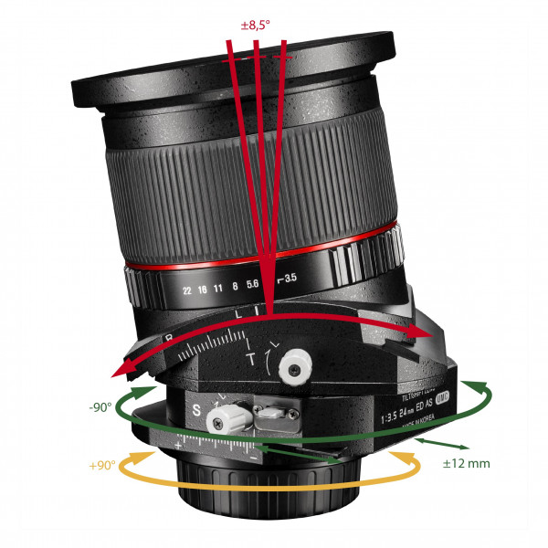 Walimex Pro 24 mm 1:3,5 DSLR Tilt-Shift Objektiv ...