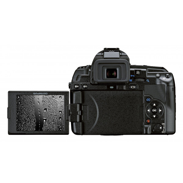 Olympus E5 SLRDigitalkamera 12 Megapixel, 7,6 cm 3 Zoll Display, bildstabilisiert Gehäuse 