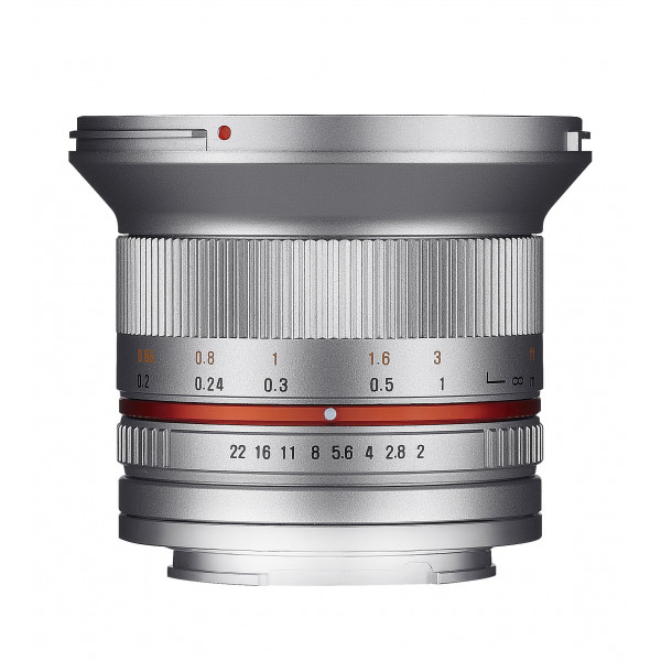 Samyang 12mm F2.0 Objektiv für Anschluss Fuji X silber-36