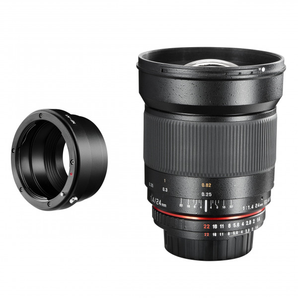 Walimex Pro 14mm 1:3,1 VCSC Foto und Videoobjektiv (inkl. fester Gegenlichtblende, IF, Zahnkranz, stufenlose Blende und Fokus, Weitwinkelobjektiv) für Nikon 1 Objektivbajonett schwarz-35