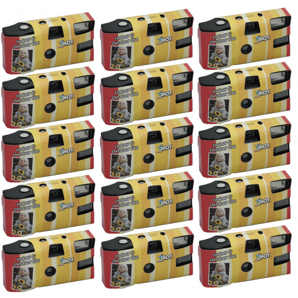 Family Cam "First Shot" 15er Pack Einwegkamera mit Blitz (27 Aufn. 400 ASA)-32