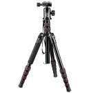 Mantona DSLM Reisestativ für System/DSLR/Kompaktkamera (143 cm (56,3 Zoll), Kugelkopf, Belastbarkeit: 5kg, drehbare Mittelsäule, kompaktes Packmaß) rot-20
