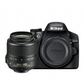 Nikon D3200 SLR-Digitalkamera (24 Megapixel, 7,4 cm (2,9 Zoll) Display, Live View, Full-HD) Kit inkl. AF-S DX 18-55 VR II Objektiv schwarz