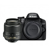 Nikon D3200 SLR-Digitalkamera (24 Megapixel, 7,4 cm (2,9 Zoll) Display, Live View, Full-HD) Kit inkl. AF-S DX 18-55 VR II Objektiv schwarz