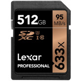 Lexar Professional 633x 512GB SDXC UHS-I-Karte - LSD512CBEU633