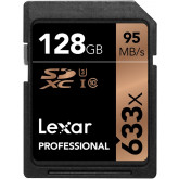 Lexar Professional 128GB Class 10 UHS-I 633X Speed (95MB/s) SDXC Flash Speicherkarte Memory Card