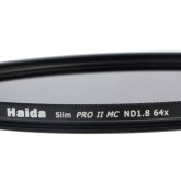 HAIDA Slim Graufilter PRO II MC (mehrschichtvergütet) ND1.8 (64x) 82mm. Schlanke Fassung + Cap mit Innengriff