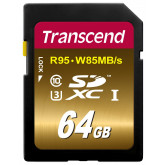 Transcend SDXC UHS-I U3 Extreme 64GB Speicherkarte (95MB/s Lesen, 85MB/s Schreiben)