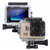 icefox® FHD Unterwasser-Action-Kamera, 12MP, 1080P, wasserdichte HD-Kamera mit 170° Weitwinkel, 1,5 Zoll-Display, 900mAh Batterie und Zubehör-Kitt für zum Tauchen, zumFahrrad fahren, zum Motorrad fahren und zum Schwimmen (Golden)