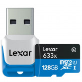 Lexar Professional 128GB High-Performance Class 10 UHS-I 600x 95MB/s Micro SDXC Speicherkarte mit USB 3.0 Kartenlesegerät