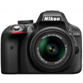 Nikon D3300 SLR-Digitalkamera Kit (24 Megapixel, 7,6 cm (3 Zoll) TFT-LCD-Display, Live View, Full-HD) inkl. AF-S DX 18-55 VR II Objektiv schwarz