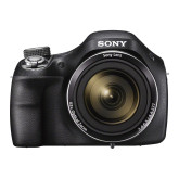 Sony DSC-H400 Einstiegsbridge Kompaktkamera (20,1 Megapixel, 63-fach opt. Zoom, 7,5 cm (3 Zoll) LCD-Display, HD-Ready, 24,5 mm Weitwinkel-Objektiv, Optischer Bildstabilisator SteadyShot) schwarz