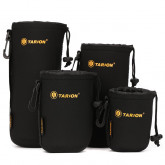 TARION® Objektiv-Taschen Beutel Set 4 Größen Regenfest aus Neopren mit Karabinerhaken und Gürtelschlaufe