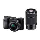 Sony Alpha 6000 Systemkamera (24 Megapixel, 7,6 cm (3") LCD-Display, Exmor APS-C Sensor, Full-HD, High Speed Hybrid AF) inkl. SEL-P1650 und SEL-55210 Objektiv schwarz