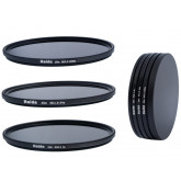 Slim Neutral Graufilter Set bestehend aus ND8, ND64, ND1000 Filtern 67mm inkl. Stack Cap Filtercontainer + Pro Lens Cap mit Innengriff