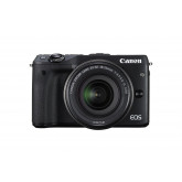 Canon EOS M3 Systemkamera (24 Megapixel APS-C CMOS-Sensor, WiFi, NFC, Full-HD) Kit inkl. EF-M 18-55 mm IS STM Objektiv schwarz