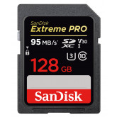 SanDisk Extreme PRO 128GB SDXC Speicherkarte bis zu 95 MB/Sek., Class 10, U3, V30