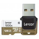 Lexar Professional 128GB Class 10 High Performance 1000x Micro SDXC UHS-II U3 Speicherkarte mit USB-Kartenleser