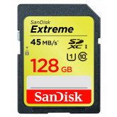 SanDisk Extreme SDXC 128GB UHS-I Class 10 Speicherkarte (bis zu 45MB/s lesen)