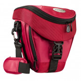 Mantona Colt Kameratasche (Universaltasche inkl. Schnellzugriff, Staubschutz, Tragegurt und Zubehörfach, geeignet für DSLR- und Systemkameras) rot