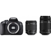 Canon EOS 700D Digital SLR-Kamera (18 Megapixel, 7,6 cm (3 Zoll) Display, Full HD, DIGIC 5) inkl. EF 18-55mm IS STM und EF 55-250mm IS STM Double-Zoom-Kit schwarz