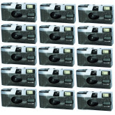 FV-Sonderleistung 1EFLK71-15 Klassik Kameralook Einwegkamera mit Blitz (15-er Pack)