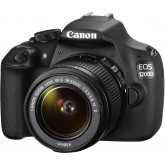 Canon EOS 1200D SLR-Digitalkamera (18 Megapixel APS-C CMOS-Sensor, 7,5 cm (3 Zoll) LCD-Display, Full HD) Kit inkl. 18-55mm IS Objektiv schwarz