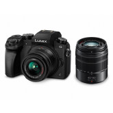 Panasonic LUMIX G DMC-G70WEG-K Systemkamera (16 Megapixel, OLED-Sucher, 7,5cm OLED Touchscreen, 4K Foto/Video) Doppelzoom-kit mit H-FS1442AE und H-FS45150E schwarz