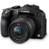 Panasonic LUMIX G DMC-G6KEG-K Systemkamera (16 Megapixel, 3 Zoll Touchscreen, OLED Sucher, dreh- und schwenkbares LC-Display) mit Objektiv H-FS14042E schwarz