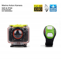 Marine Video Kamera wasserfeste Kamera für Bootssport Wassersport Segeln Skateboard Tauchen Windsurfen ActionCam Dashcam IPX8 Wireless remote über Apple iOs Tablet Android per App bis 32GB Film Foto mit Uhr Fernbedienung WIFI SD HD 1080P Full HD 170 G-22