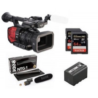 Kit AG-DVX200EJ Camcorder Panasonic 4K + 1 microphone Rode NTG-1 XLR cable + 1 Akku SWIT 6A + 2 Memory Card Sandisk 64 GB 95MBs-21