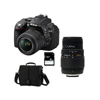 NIKON D5300 + 18-55 VR II+ SIGMA 70-300 DG MACRO + Sac + Carte SD 4Go-22