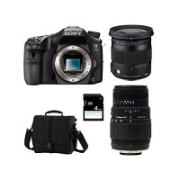 SONY Alpha 77 II + SIGMA 17-70 CONTEMPORARY + SIGMA 70-300 DG MACRO + Sac + Carte SD 4 Go-22