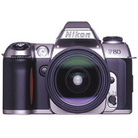 Nikon F80 Spiegelreflexkamera silber inkl. 28-80mm and 70-300mm AF Originalobjektive G-21