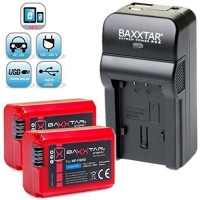 Baxxtar RAZER 600 II Ladegerät 5 in 1 + 2x Baxxtar PRO ENERGY Akku für Sony NP-FW50 (echte 1080mAh) passend zu Sony ILCE QX1 Alpha 5000 5100 6000 6300 Alpha 7 und 7 II 7S CyberShot DSC RX10 Sony NEX-6 NEX-F3 NEX-7 NEX-7B NEX-7C NEX-7K NEX-3 NEX-3N NEX-22