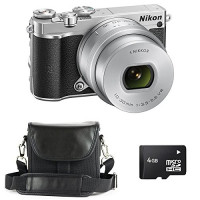 NIKON 1 J5 SILVER + 10-30 PDZ + MICRO SD 4 Go + Sac-22