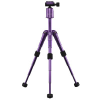 Mantona kaleido mini Foto-/Tisch und Travelstativ (inkl. Kugelkopf mit Schnellwechselplatte und Transporttasche) light purple metallic-22