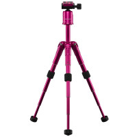 Mantona kaleido mini Foto-/Tisch und Travelstativ (inkl. Kugelkopf mit Schnellwechselplatte und Transporttasche) lady pink metallic-22