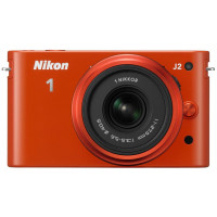 Nikon 1 J2 Systemkamera (10,1 Megapixel, 7,5 cm (3 Zoll) Display) Kit inkl. Nikkor 11-27,5 mm orange-22
