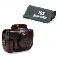 MegaGear Kameratasche für Canon PowerShot G5 X G5X Kompakte Systemkamera ... (Dunkelbraun, Leder)-22