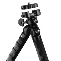 Mantona Multiflex-Stativ M 27 cm (Flexible Stativbeine, mit 1/4 Zoll Schnellwechselplatte) schwarz-22