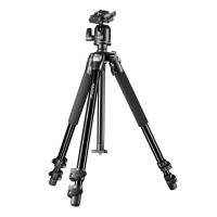 Mantona Pro Makro II Dreibeinstativ (inkl. Kugelkopf, Bodenadapter für Makrofotografie, Tragkraft 5kg)-22