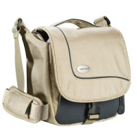 Mantona SportsBag SLR-Kameratasche sand (sportlich kompakte Umhängetasche) für Bridge Kameras und Micro SLR-22
