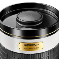 Walimex Pro 800mm 1:8,0 DSLR-Spiegelobjektiv (Filtergewinde 35mm) für T2 Objektivbajonett weiß-22