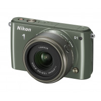 Nikon 1 S1 Systemkamera (10 Megapixel, 7,6 cm (3 Zoll) LCD-Display, Full HD) Kit inkl. 1 Nikkor 11-27,5 mm Objektiv khaki-22