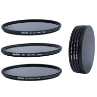Slim Neutral Graufilter Set 77mm bestehend aus ND8, ND64, ND1000 Filtern 77mm inkl. Stack Cap Filtercontainer + Pro Lens Cap mit Innengriff-22