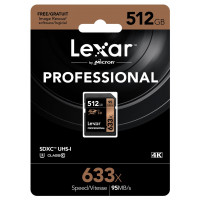 Lexar Professional 633x 512GB SDXC UHS-I-Karte LSD512CBEU633-22