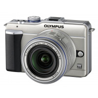Olympus PEN E-PL1 Systemkamera (13 Megapixel, 6,9 cm (2,7 Zoll) Display, Bildstabilisator) champagner mit 14-42mm Objektiv silber-22